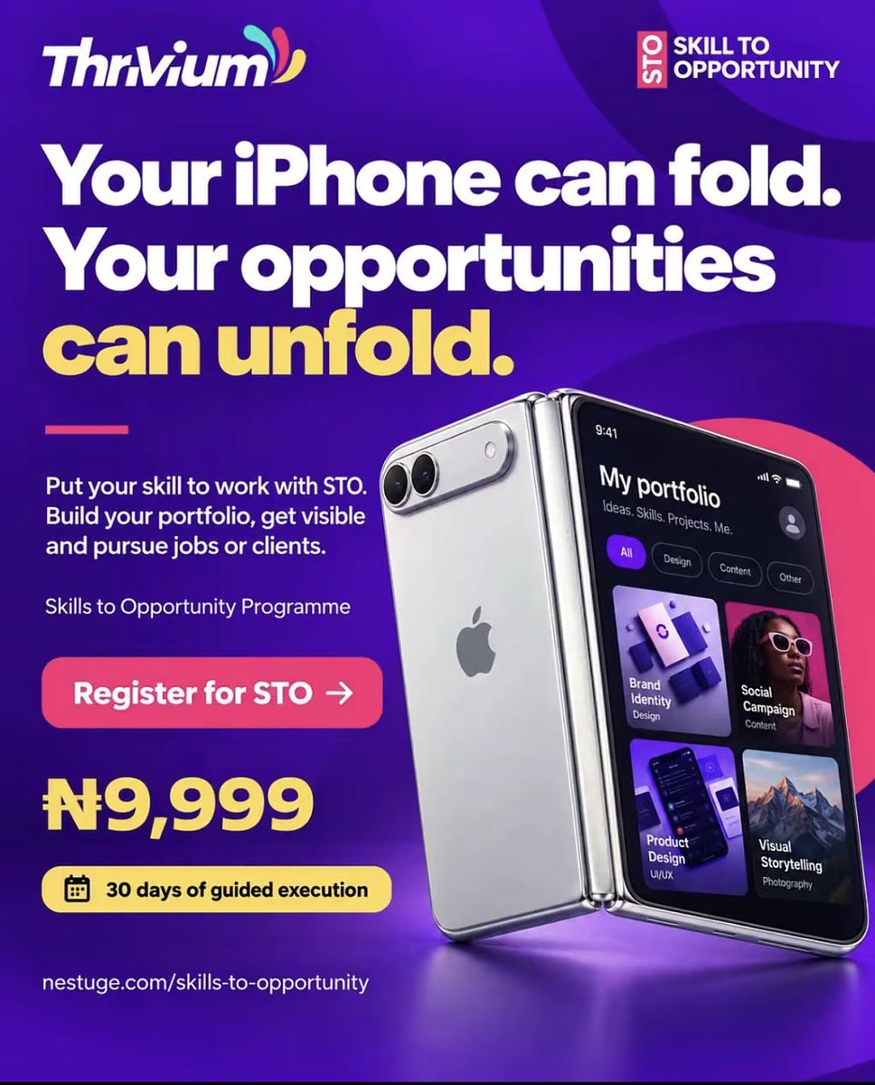 MyThrivium's tweet photo. Planning your next phone upgrade? 📱
How about your next career upgrade?

Put your skills to work with STO. Build proof, improve your visibility and move towards real opportunities in 30 days.

Register via the link in bio.

#SkillsToOpportunity #CareerGrowth #PortfolioBuilding https://t.co/Ur3tJbhgaJ