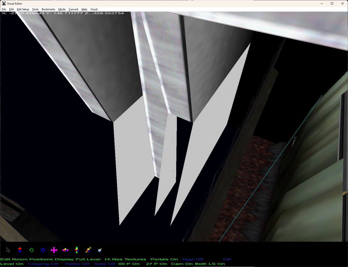 goldeneyedepot's tweet photo. @CptLima007 @AXDOOMER It's is very interesting. There are dozens of untextured tris arounds the level that can never be seen. It feels like a 90% finished map that got released. https://t.co/3pcWjDlzHs
