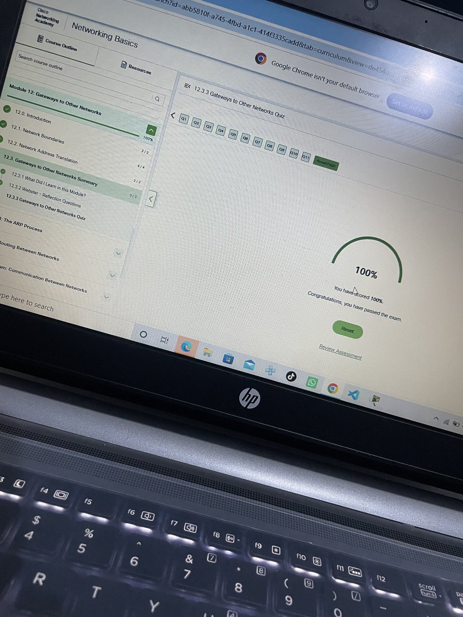 darealafrez's tweet photo. In this module, I learned that gateways connect different networks and allow devices to communicate beyond their local network. I also learned that routers can act as gateways, while the default gateway forwards data to other networks, such as the Internet.
#CiscoNetworking https://t.co/inrK5A7vyw