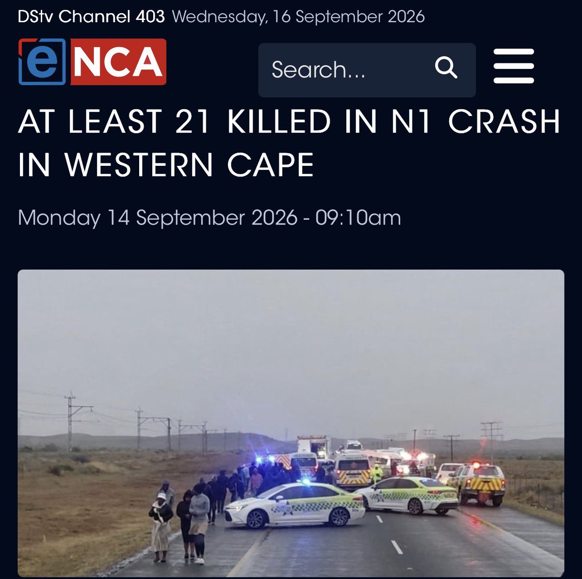 nomhamha_'s tweet photo. The family of Yonela Bhaneti from Alice in the Eastern Cape is asking for help looking for their daughter. Yonela was a passenger (taxi) and survived the N1 accident on Monday 14 September. Out of shock, she ran away from the accident scene and has not been located. 
#N1Crash https://t.co/qEILpemih6