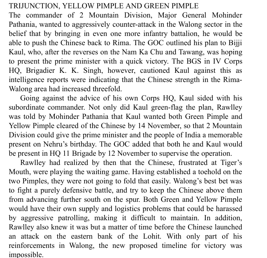 AbhishBanerj's tweet photo. Dear Suhasini,

You should know this story.

1962 war

Nehru's darling Gen Kaul gave strict orders for special strike on Nehru's bday on Nov 14

Military commanders knew it was bad idea ... but Nehru worship was more important

200 soldiers were sent, only 90 came back

(Book source: 1962, the war that wasn't, by Shiv Kunal Verma)