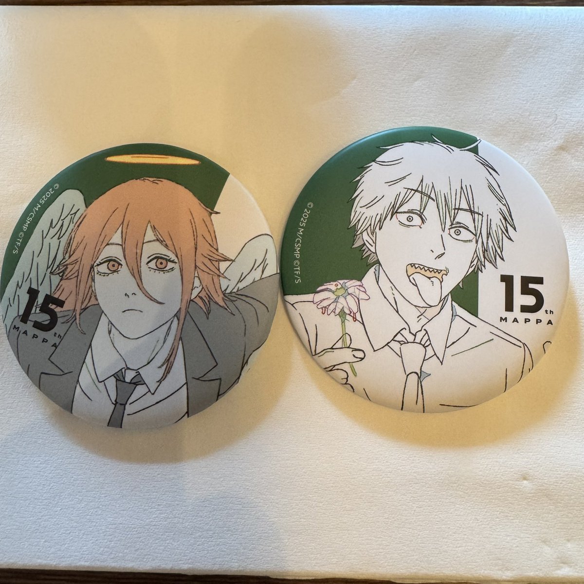 yu64yu77's tweet photo. 【交換】MAPPA EXPO チェンソーマン MAPPA展 缶バッジ

【譲】デンジ or 天使

【求】同種 レゼ

都内手渡し優先,郵送も可◎
お気軽にお声がけお待ちしております🌼 https://t.co/mmLJUchvkY