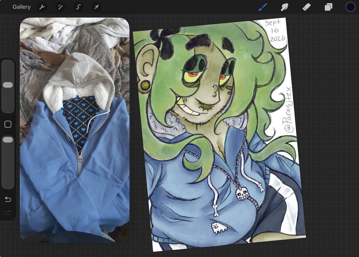 Parasjtex's tweet photo. Guhhh drew my oc in my sans hoodie^_^ https://t.co/BzuHmYxMRK