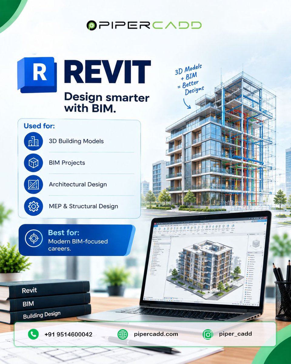 PiperCadd's tweet photo. AutoCAD or Revit? 🤔 Start with the right foundation, then level up your skills. 🚀

#PiperCADD #AutoCAD #Revit #BIM #CADTraining #EngineeringCareers #JobReadyEngineers https://t.co/qJFekWXCMF