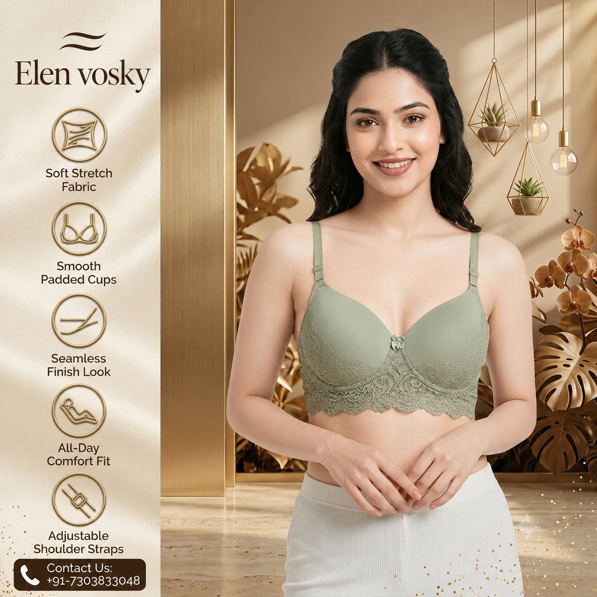 MarcieMarojo's tweet photo. Confidence begins with comfort. Elen Vosky blends style, support, and all-day comfort with soft stretch fabric, a seamless finish, and adjustable straps for a flawless fit that moves with you. Feel beautiful, feel comfortable. https://t.co/7KfKOv8yRh