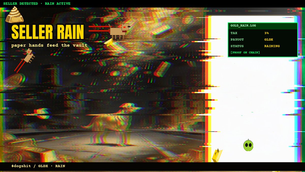 dogshitgld's tweet photo. red candle detected. the seller just funded the gold rain. tragic timing, excellent accounting. $dogshit https://t.co/zFXQxTIP2G
