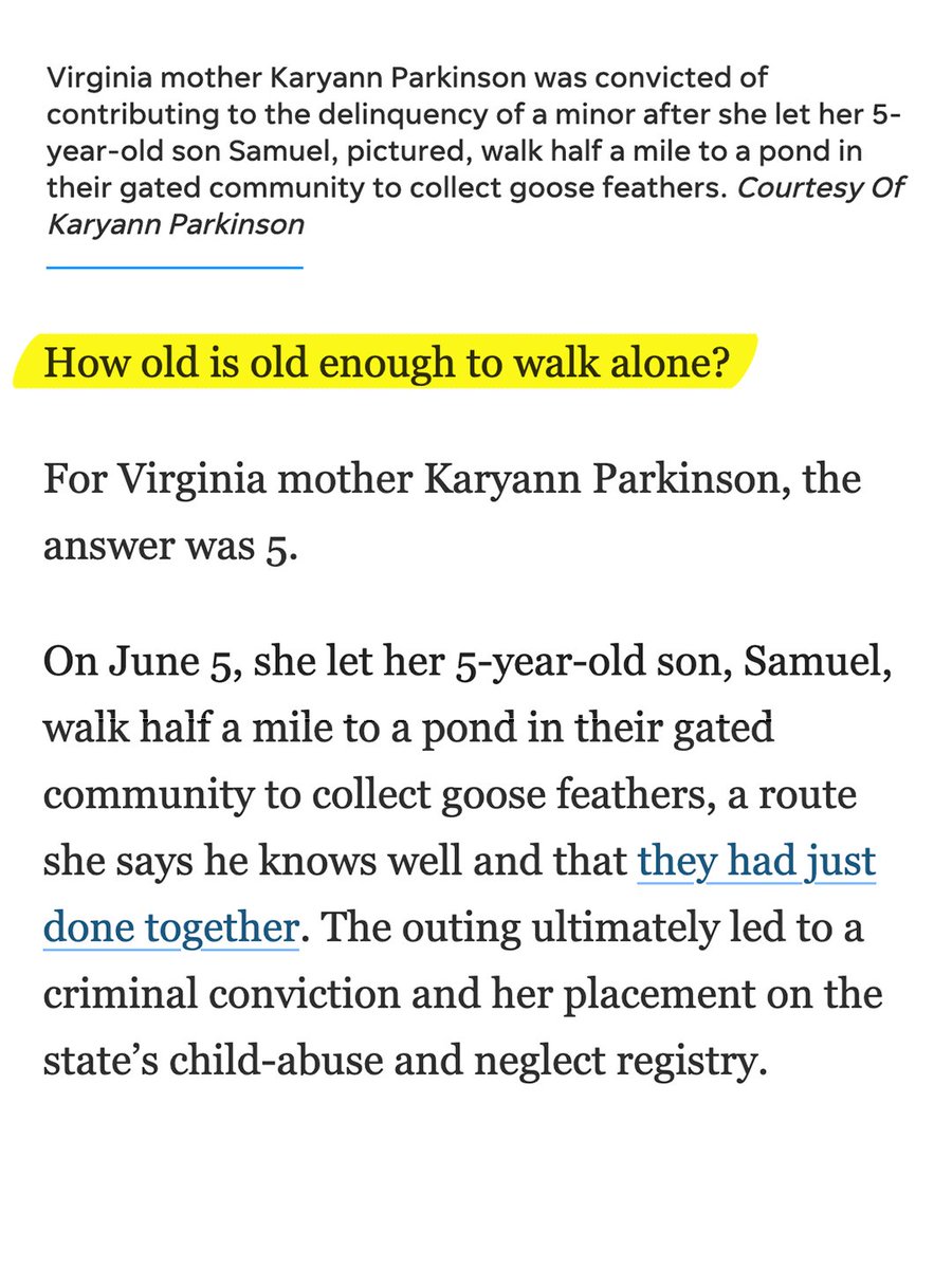 LetGrowOrg's tweet photo. How much freedom should kids have?
A Virginia mom let her 5-year-old walk half a mile to a pond in their gated community. She was convicted, sparking a national debate over childhood independence.
What do you think?
🔗 Full story: https://t.co/EX7F0wfWTV
#LetGrow https://t.co/oZNMlv9zah