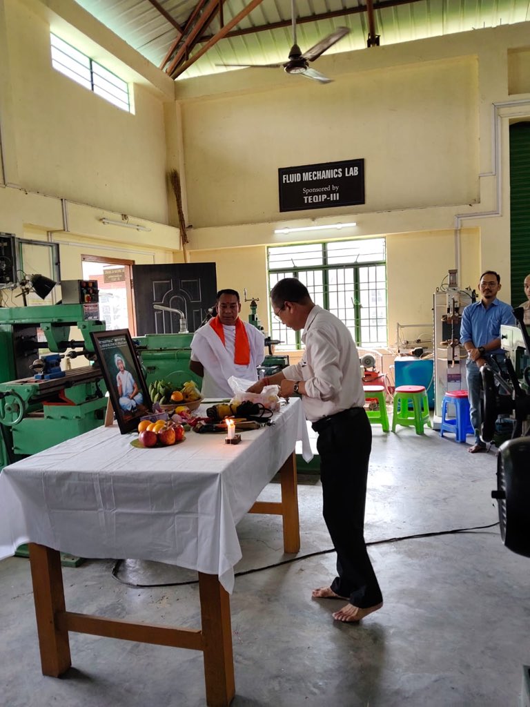 WCSingh3's tweet photo. Vishwakarma puja at Manipur Technical University https://t.co/sZBRYUkvAR