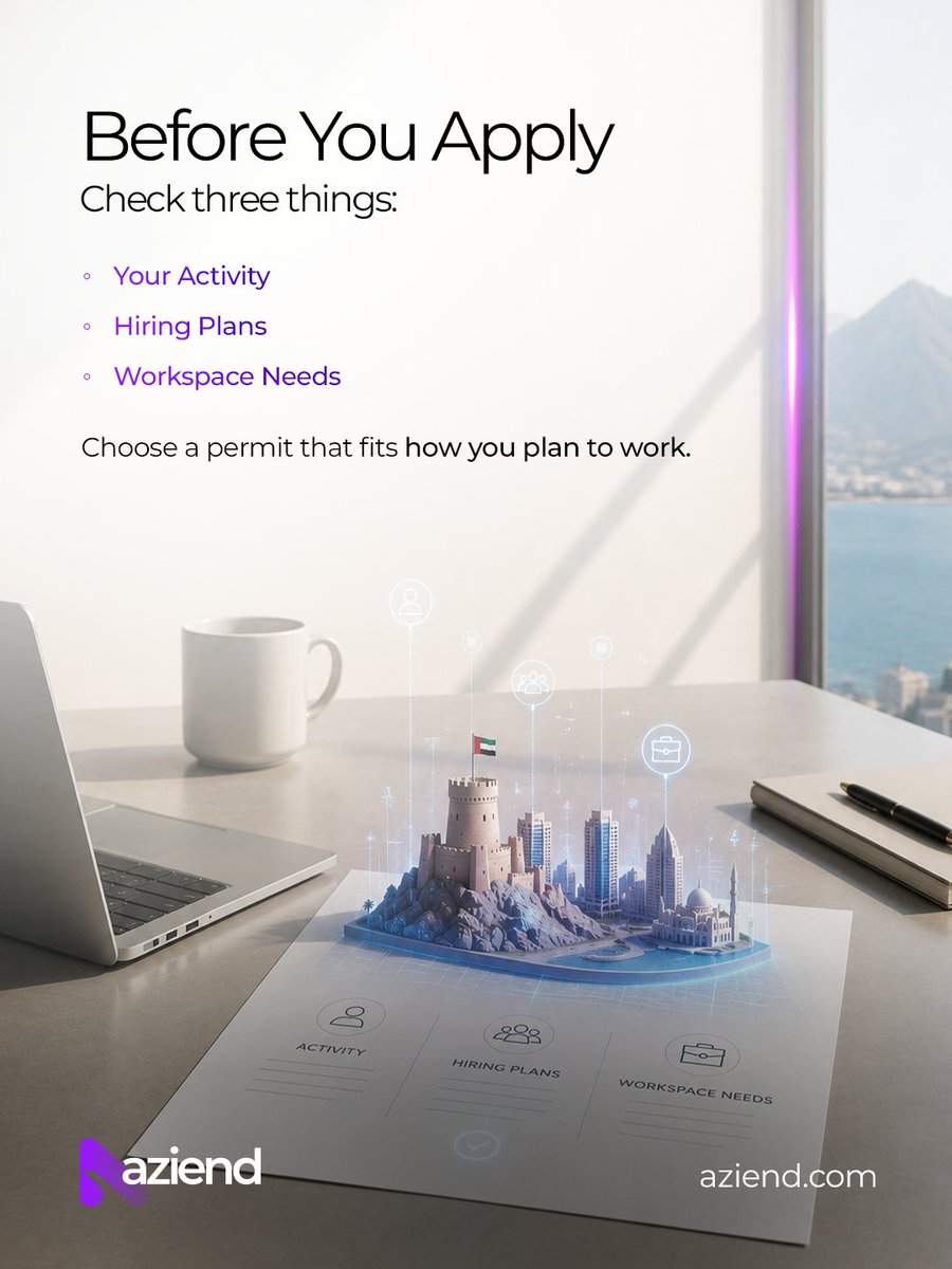 aziendcs's tweet photo. Planning to work independently in Fujairah?

Start with a setup that makes sense for how you intend to operate.

https://t.co/9TGAYhz5Pr

#fujairah #freelancepermit #uaebusiness #businesssetup #aziend https://t.co/ePjXmJMmNn