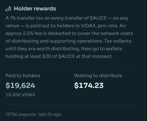 Alice_vidax's tweet photo. Over 10000 solana:XsfCC9VL4DamVGNgdJpfLXB3sBVa158Gbx8sh7NzmTk send to $ALICE holders.

Still Early.

相信相信的力量。 https://t.co/Vj5kbNxWpy