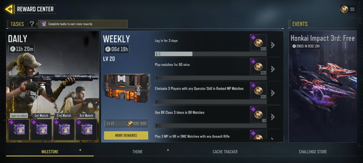 origaries's tweet photo. New UI for Events? Itβs now called the Rewards Center.
Currently available in Garena.
#CODM #CODMobile #ArieStyle https://t.co/g66SIPkGxo