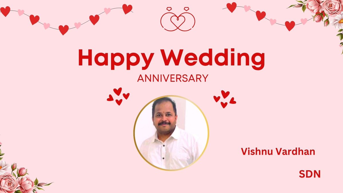 sdeievent's tweet photo. 🌸Congratulations on Your Wedding Anniversary! 📷May your journey together continue to be blessed with happiness, understanding, and endless joy. 📷#smartData #Celebration #WeddingAnniversary https://t.co/GJdukQaO6F