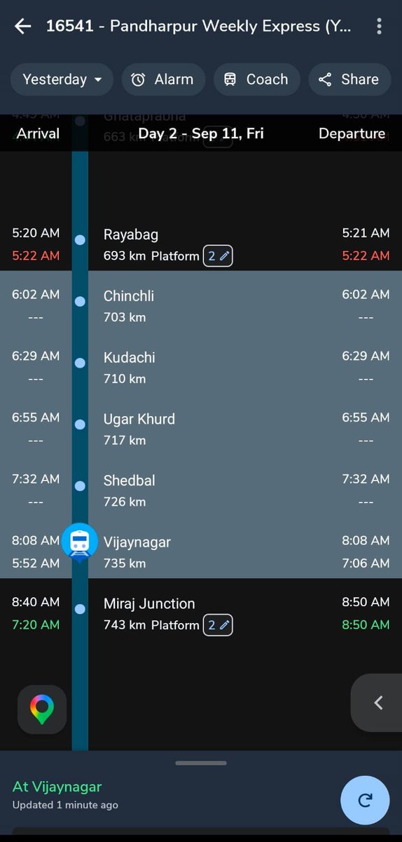 Hulikavishri's tweet photo. Sir @RailMinIndia @AshwiniVaishnaw You Observing #IndianRailways Point to Point, Since 2015 train 16541 Running as Speed same Time Table
Every Trip @Central_Railway Not allowing #Miraj Jn &amp; so we Passenger's Requesting @drmsbc @SWRRLY officials revised TT 18.15 Hrs to 19.40 Hrs https://t.co/lfREjHuDkn