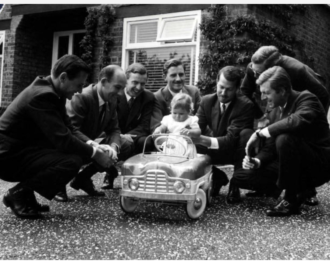 HillF1's tweet photo. Its my birthday!!! Look who came to my Christening! Can you name them? Photo Getty UK #f1 https://t.co/zXtcjDoklW