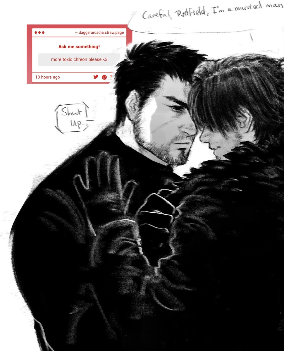 arcadianpeach's tweet photo. Toxic Chreon for anon :]

#ChrisRedfield | #LeonKennedy | #Chreon | #ResidentEvilㅤ https://t.co/KOuj1CRbcd