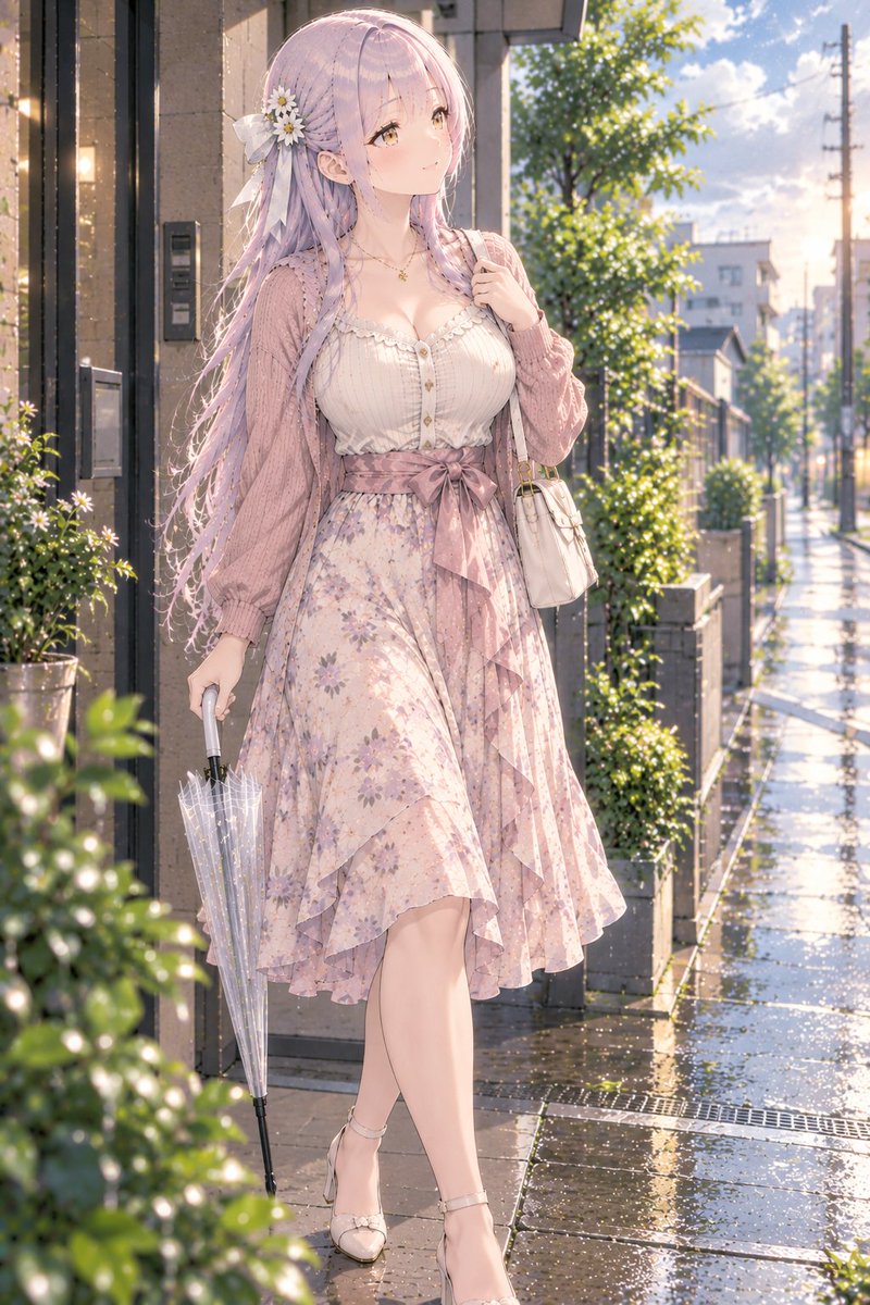 HProject13880's tweet photo. おはようございます🌼
雨上がりの朝、今日は気持ちのいい空からスタート☀️☂️
まだ傘は忘れずに、火曜日も元気にいってきます✨
#陽菜 #おはよう #雨上がり #火曜日 #AIイラスト https://t.co/QyUktPe5qZ