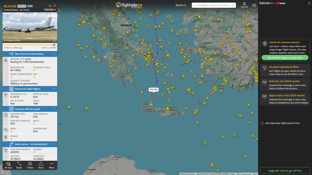 AIYeyENGDdJkjTr's tweet photo. Sept. 17, 2026
#134th Air Refueling Wing-Tennessee Air National Guard, Knoxville ==> #Souda Bay NAS
#RCH134 #AE0394 USAF KC-135R Stratotanker https://t.co/SX10mmOYe1