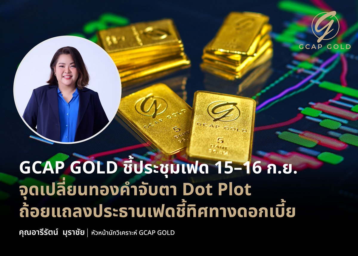 ChannelNewsFEED's tweet photo. GCAP GOLD ชี้จุดเปลี่ยนทองคำ จับตา Dot Plot–ถ้อยแถลงประธานเฟด https://t.co/StXKiNnxko ผ่าน @NewsFEED Channel https://t.co/r285S78bO6