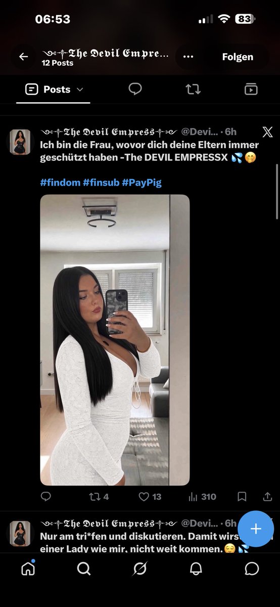 DevilEmpressX's tweet photo. Guten Morgen, bitte lasst euch nicht verarschen! Die Person wurde noch nicht gesperrt, und postet nach wie vor meine Beiträge und gibt sich als mich aus! 

#findom #geldherrin #PayPig https://t.co/nSCTX43io4