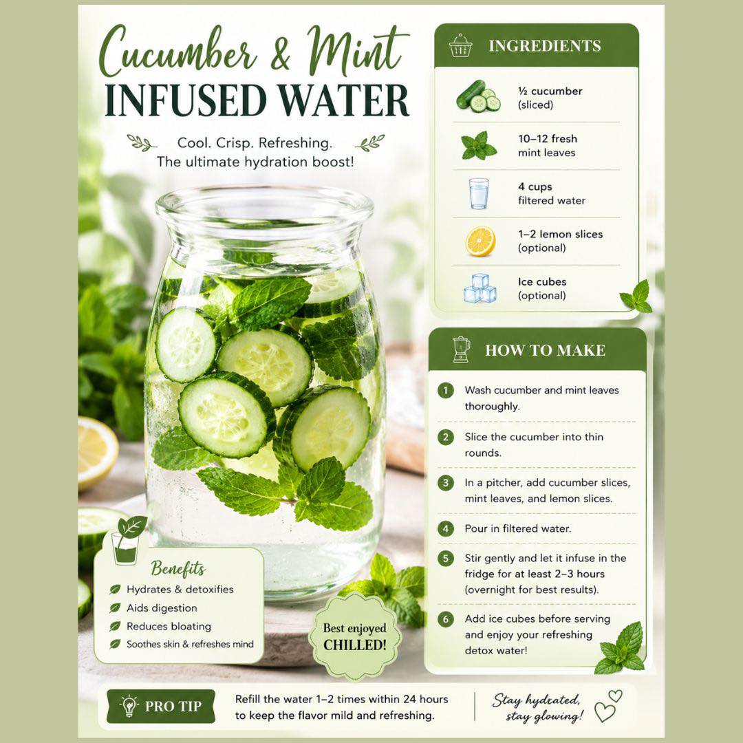 ElenorKalata's tweet photo. Cucumber and Mint Infused Water https://t.co/3a3cl0kThJ