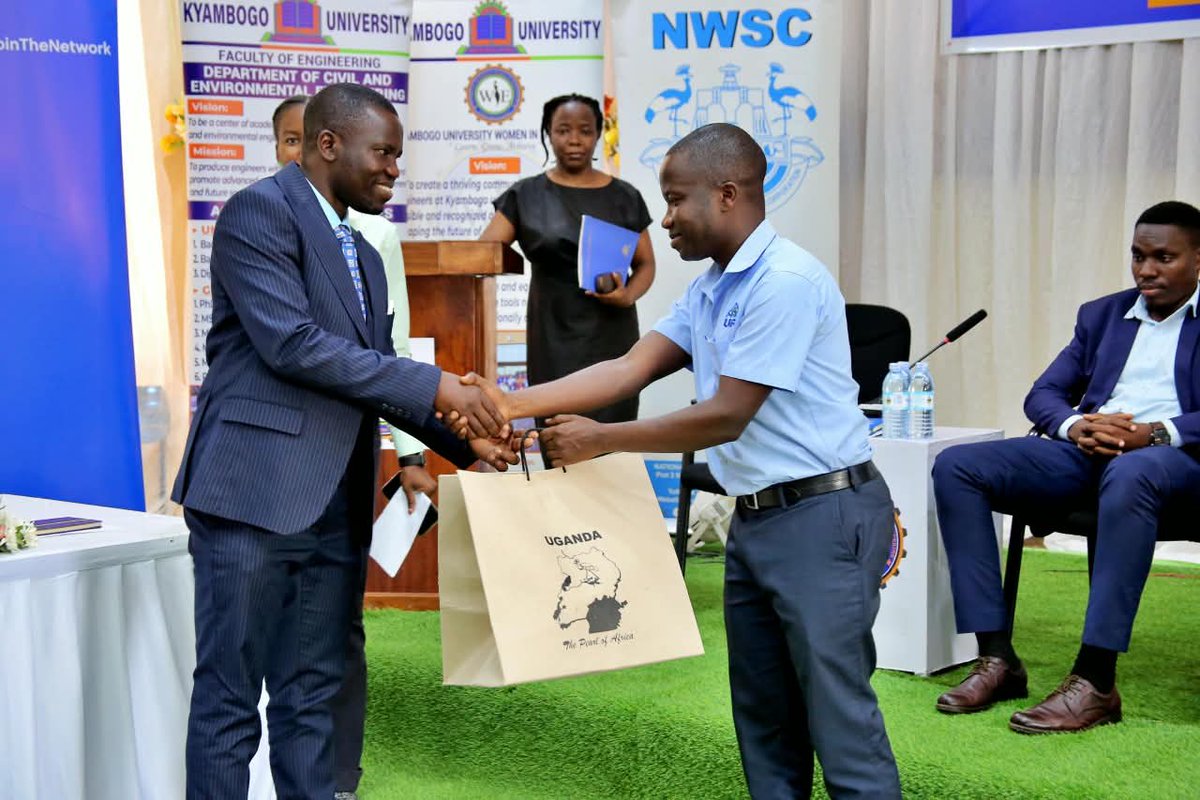 UIRI_UG's tweet photo. UIRI was represented by Eng. Wilson Mambo at the @kyambogou Women in Engineering Sustainable Conference 2026.His call: Don't just research to graduate. Partner with UIRI to solve real industry problems.We have prototyping facilities &amp; links to standards bodies for all engineers. https://t.co/zRwFxeB6lG