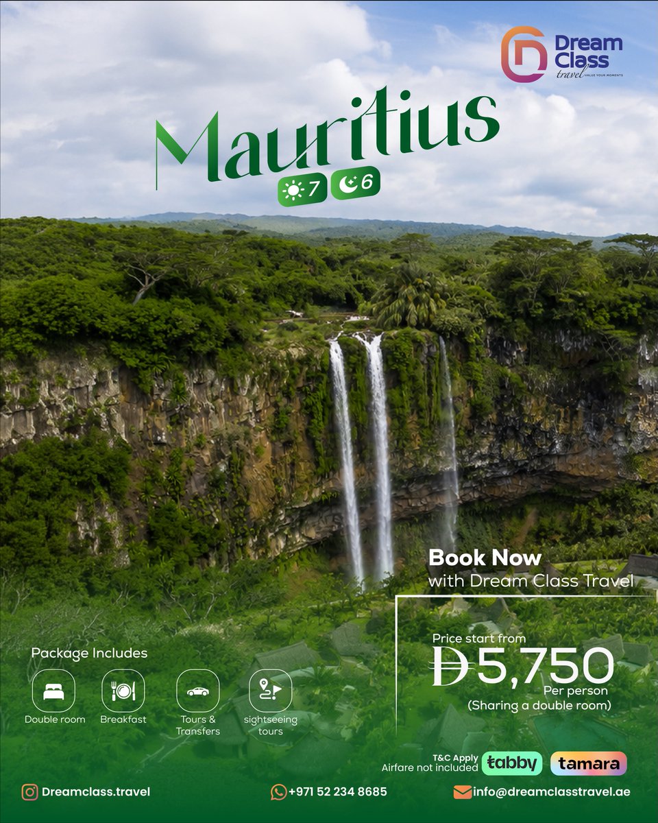 SookWhitbehsa's tweet photo. 🏝️ Discover the Tropical Paradise of Mauritius ✨
From crystal-clear lagoons and pristine white-sand beaches to breathtaking sunsets and luxurious island experiences, Mauritius offers the perfect escape for those seeking relaxation, romance, and https://t.co/dLcISxTblN
