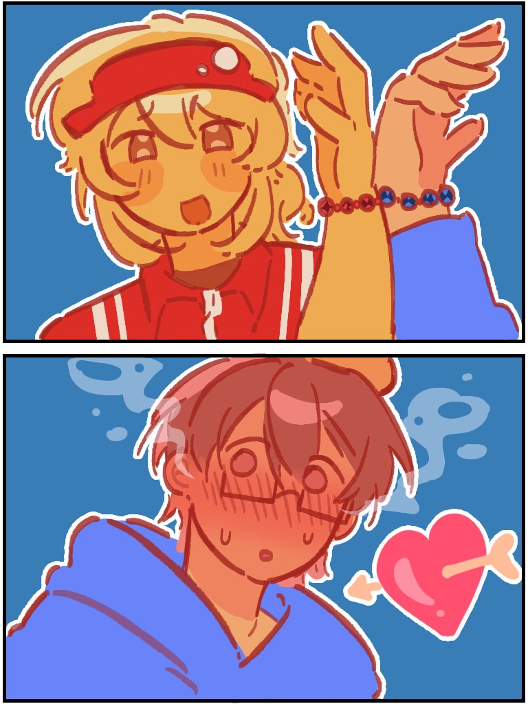 leovawynn's tweet photo. [ Fic spoilers, fanart ] #pizzaburger
.
.
" The bracelets had magnets in them, see? " https://t.co/Ul5MiRqIrI