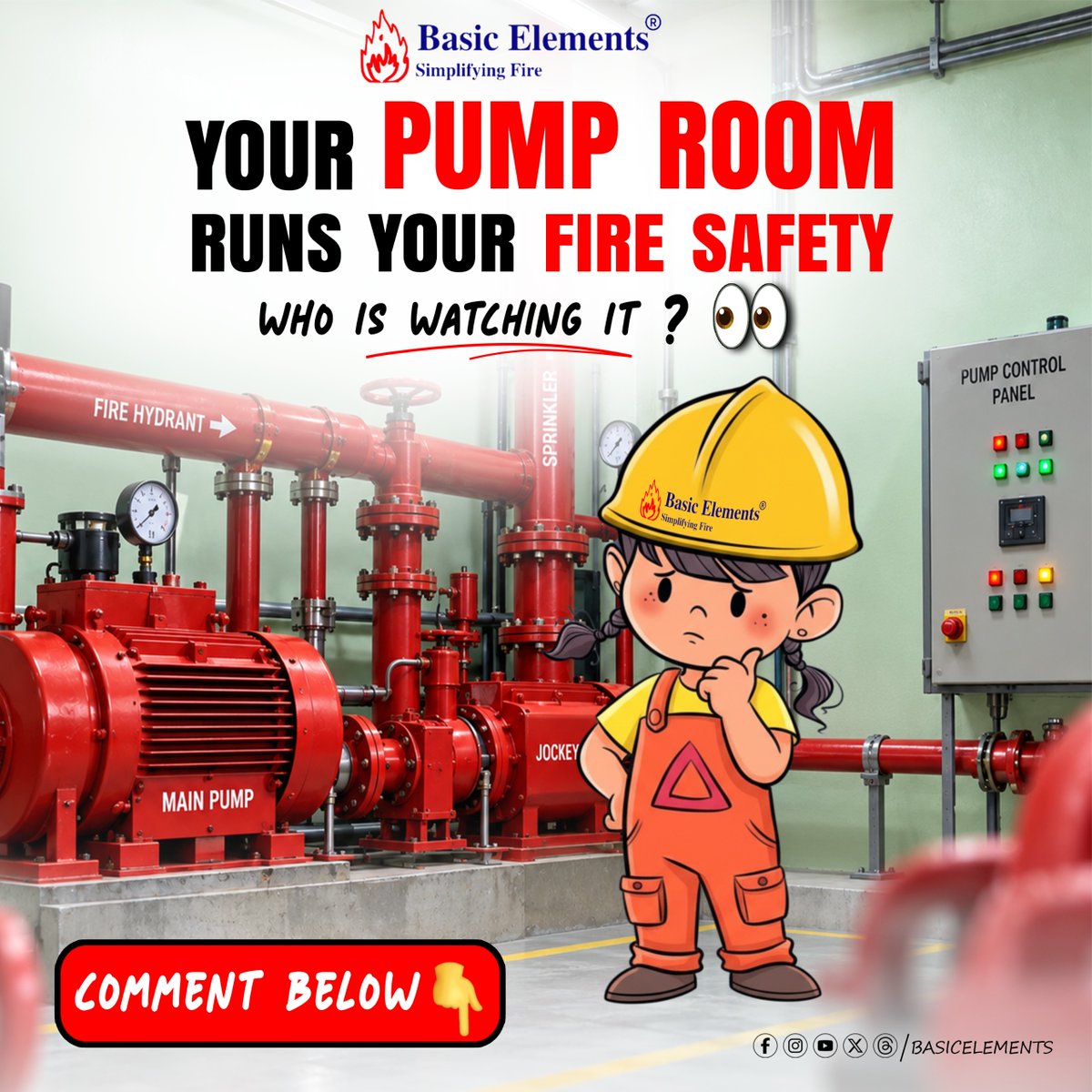 SimplifyingFire's tweet photo. Your fire pump room is critical.
But who is watching it when no one is there? 👀
BE PROMPT® by Basic Elements brings IoT-based monitoring to fire pump rooms—helping you stay informed about critical conditions remotely.

#BEPROMPT #FireSafety #IoT #BasicElements https://t.co/3KGF4YGDEv