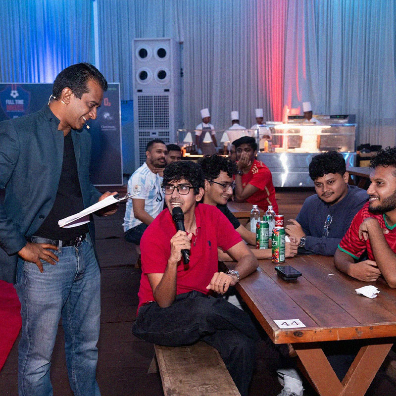 devakaperera's tweet photo. Full Time : Final Whistle, Sri Lanka’s biggest football quiz! As with all things PodHUB (the organizer), the order was tall! Logo, social-media content, print content, backdrop, invites etc.

Always a pleasure working with PodHUB, The bar for quizzing has officially been raised! https://t.co/UQ9p3ZqURG