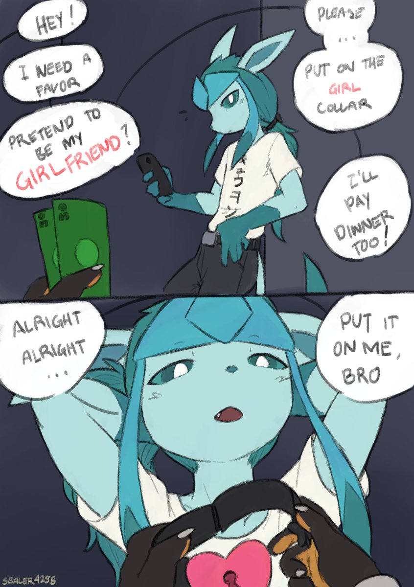 NSealerFW's tweet photo. Sealer the Glaceon's collar is very valuable. With great powers, he should help out his needy bros. https://t.co/XLbJkKuknp