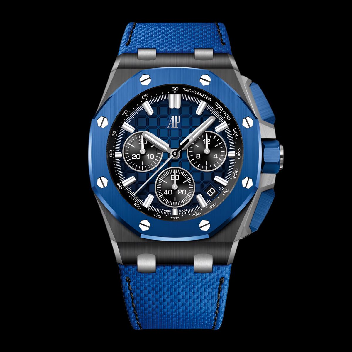 Faisal_Invest's tweet photo. Had the pleasure of trying on this Royal Oak Offshore in full ceramic recently. It’s been stuck in my head ever since.

Maybe it’s because I don’t have anything like this in my collection yet. Bright, colourful, fun. The kind of watch you wear on vacation, sitting by the beach and sipping a coconut haha.

I know the Offshore collection doesn’t have a lot of fans, but I absolutely love this piece.

And honestly, 43mm on a 17cm wrist isn’t too bad, right?