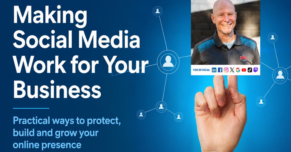 DifySocial's tweet photo. Making social media work isn’t simply about posting more often.

This morning I presented PROTECT → BUILD → GROW 🛡️🔨📈 at the City of Casey Business Coffee Club ☕️⛵️

Read the blog + view the presentation 👉 https://t.co/HMMvC183K2 https://t.co/hfRBYsVP0w