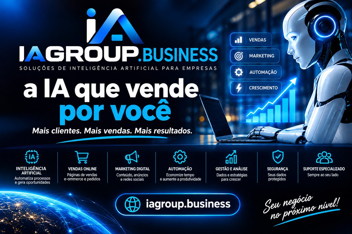 acessobrazil's tweet photo. https://t.co/jFOXGx1jCE                                                             A IA que
vende por você.
Crie campanhas, encontre oportunidades, conquiste clientes, automatize seu atendimento e transforme sua operação comercial com IA — tudo em um único sistema. https://t.co/DOBfCkqui5