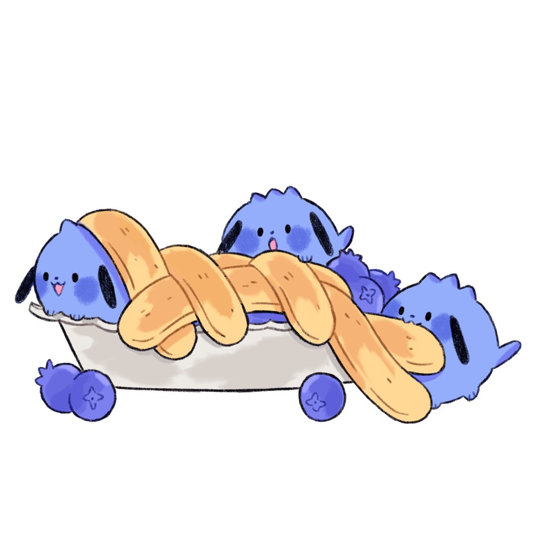 yumbrite's tweet photo. The blueberry pups are assembling the pie! https://t.co/abdSUyXeKG