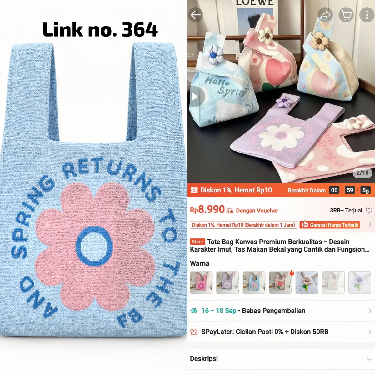kepogoods's tweet photo. 🌷 fashion finds
buat yg suka tas simple tapi kepake banget, ini lanjutan totebag picks yg bisa dibawa ke kampus, kerja, or sekadar jalan.
#kepogoods #totebagmurah #tasjinjing

♡ swipe to see all items
🔗 shop this look ⤵️
https://t.co/LSRolijECG https://t.co/j5mEu4dg7a