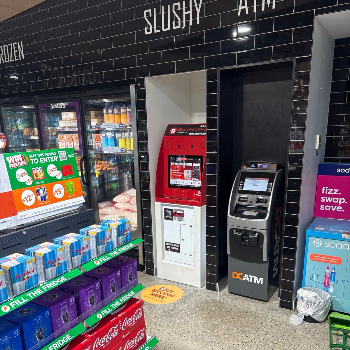 ByteFederalAU's tweet photo. New Bitcoin ATM in Perth, WA.  

Visit Atlas Fuel Caversham

40 Bennett St, Caversham WA 6055

Cryptocurrencies Available: Bitcoin, Ethereum, Litecoin, USDT, Dogecoin and more!  
https://t.co/jNRXM0eSah #bitcoin 

#bitcoinatm #cryptocurrency #btc #usdt https://t.co/o73zVNhhFm