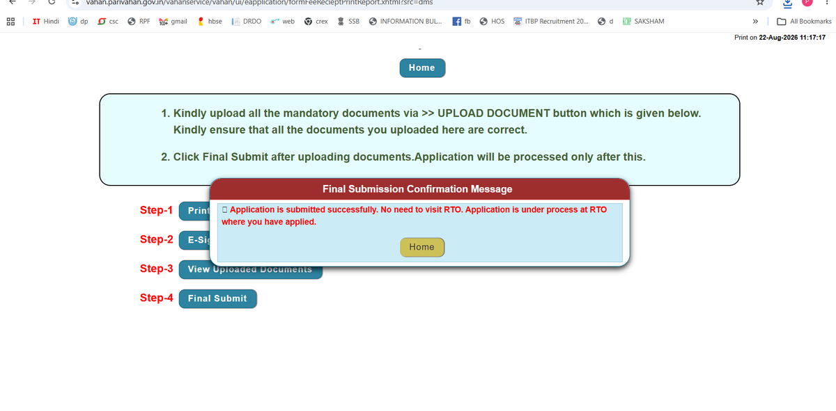 PawanKumar_05's tweet photo. 🚨 VAHAN Portal says “No need to visit RTO” — then why am I being called to RTO for Transfer of Ownership?

I applied online for Transfer of Ownership (HR260809V8382086) of my scooty through the official VAHAN Parivahan portal. @MoRTHIndia @ParivahanSewa @HaryanaCMO
#VAHAN https://t.co/OAZL1njVyW