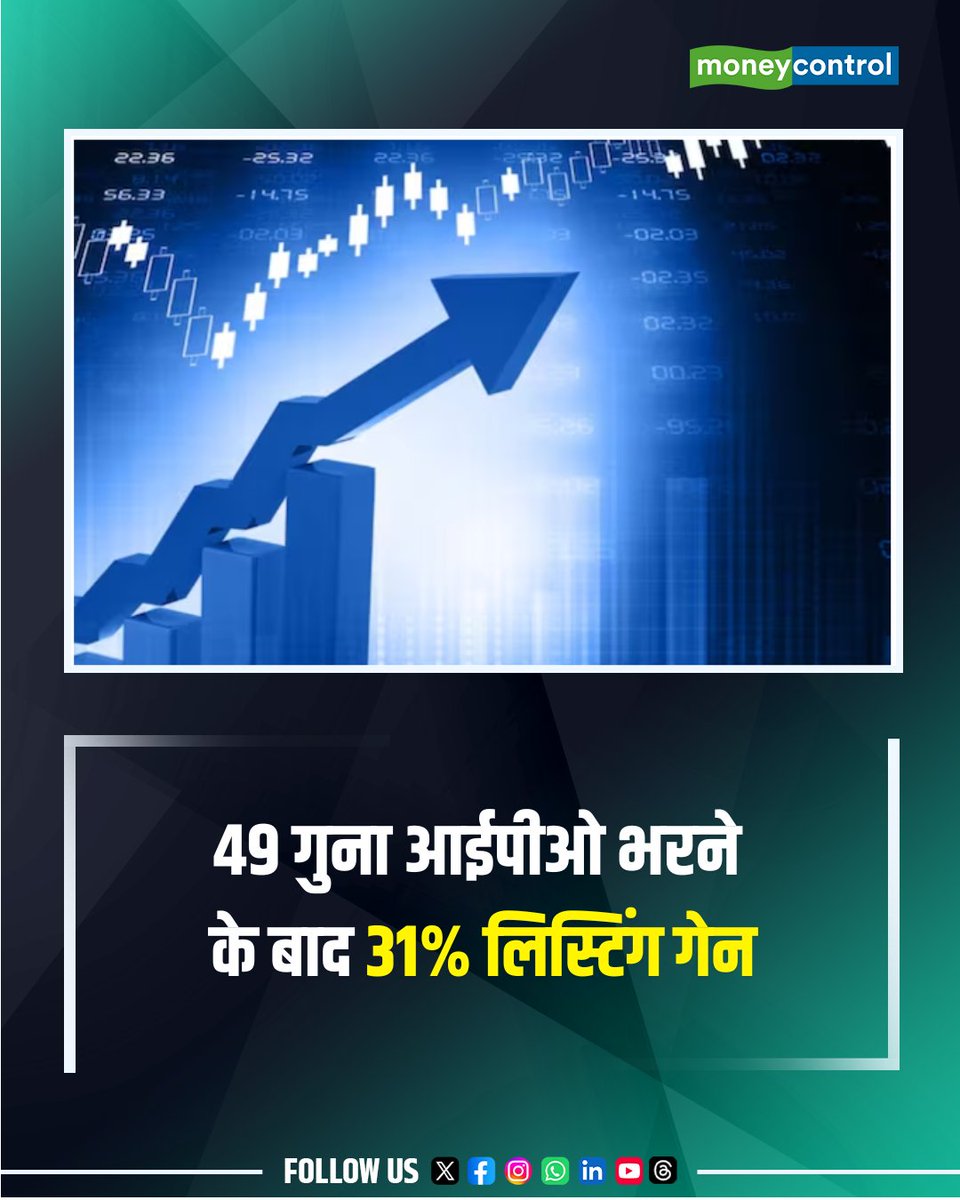 MoneycontrolH's tweet photo. #MarketsWithMC | एलसीसी प्रोजेक्ट्स के आईपीओ को 49 गुना बोली मिलने के बाद इसके ₹146 के भाव पर जारी शेयर 31% प्रीमियम पर लिस्ट हुए। नई खरीदारी से पहले चेक करें कंपनी की कारोबारी सेहत
https://t.co/2L7yf9b9yv
#LCCProjects #stockmarketnews #moneycontrol https://t.co/x31w9W0B4R