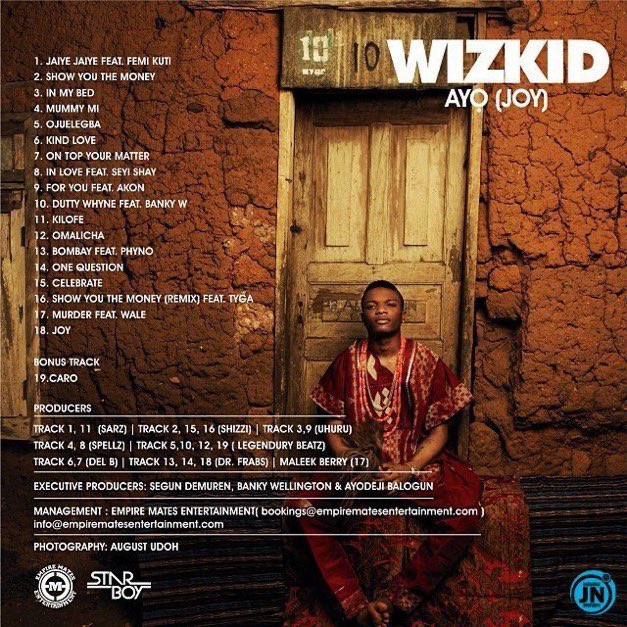 blackebony28's tweet photo. 🚨 12 years ago, Wizkid released his sophomore album “Ayo” 💙💽

➜ Best-selling Nigerian album on iTunes by chart points (Kworb).
➜ 2nd most streamed Nigerian project released in 2014 on Spotify (220M).

What’s your favorite track? https://t.co/RVGIs0N0JX