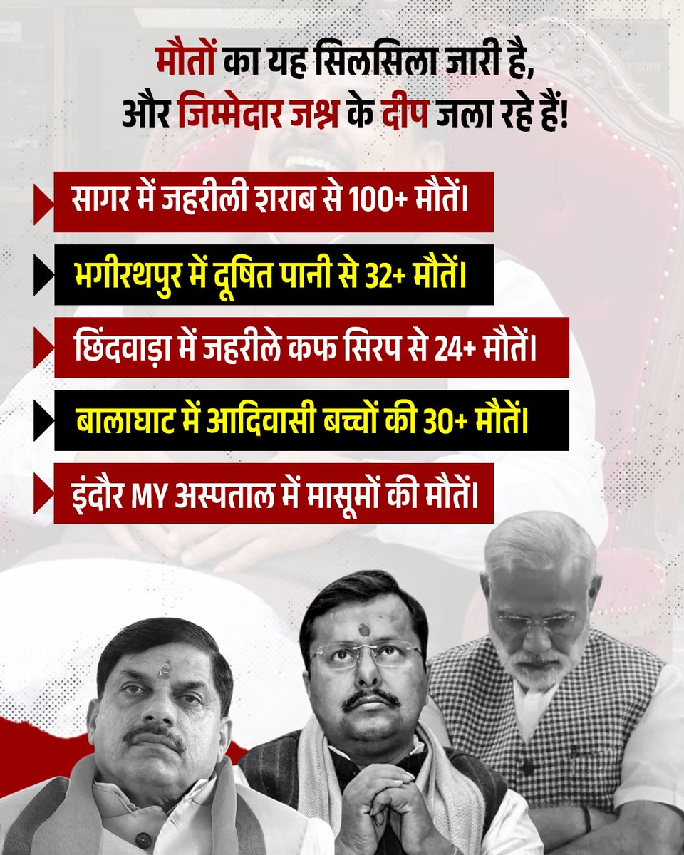 INCMP's tweet photo. नितिन नबीन जी,
एक दीया बालाघाट, सागर और भागीरथपुरा में
हुई निर्दोषों की मौतों के लिए भी जला देना!

@NitinNabin 
@DrMohanYadav51 https://t.co/XN3HbCR5DI