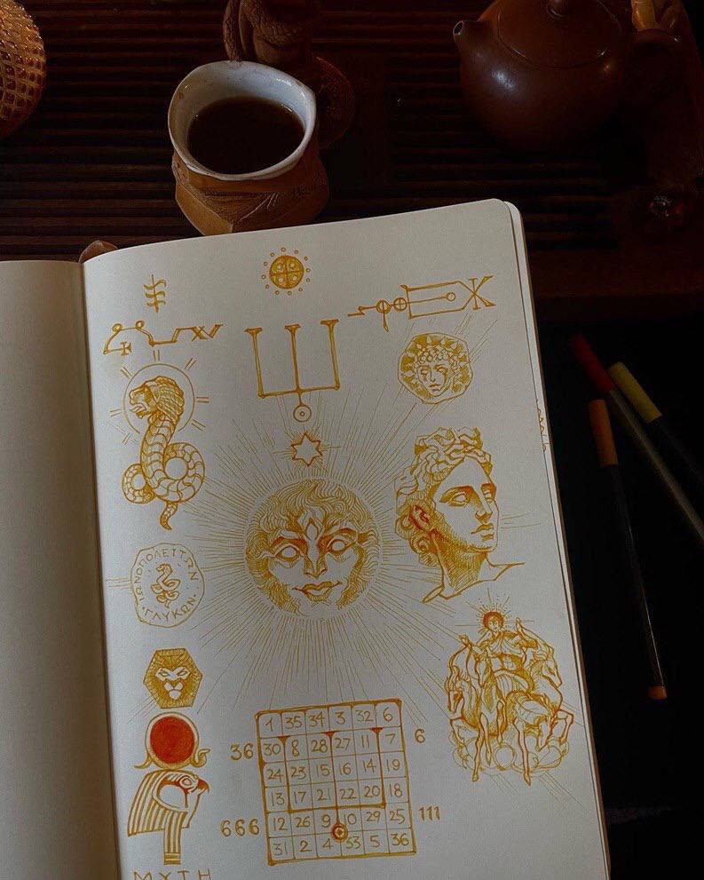 Odd_Vision1's tweet photo. Some symbols are not meant to be understood… because understanding them means they’ve already noticed you.🕯️🦁

The old notebook was found beneath the floorboards of an abandoned house. Every page contained the same strange symbols—a lion, a serpent, stars, and numbers that made no sense.

Mara laughed when she saw the drawings. Then she noticed something terrifying: the lion’s eyes were different in every photograph she took.

That night, she heard scratching behind her bedroom wall.

She opened the notebook again.

A new sentence had appeared beneath the drawings:

“THE GATE OPENS WHEN THE LION SEES YOU.”

Her phone suddenly turned on by itself.

The camera showed Mara sitting in her room.

But behind her stood the lion. 🦁