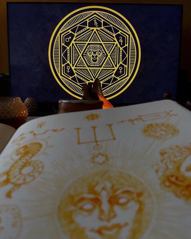 Odd_Vision1's tweet photo. Some symbols are not meant to be understood… because understanding them means they’ve already noticed you.🕯️🦁

The old notebook was found beneath the floorboards of an abandoned house. Every page contained the same strange symbols—a lion, a serpent, stars, and numbers that made no sense.

Mara laughed when she saw the drawings. Then she noticed something terrifying: the lion’s eyes were different in every photograph she took.

That night, she heard scratching behind her bedroom wall.

She opened the notebook again.

A new sentence had appeared beneath the drawings:

“THE GATE OPENS WHEN THE LION SEES YOU.”

Her phone suddenly turned on by itself.

The camera showed Mara sitting in her room.

But behind her stood the lion. 🦁