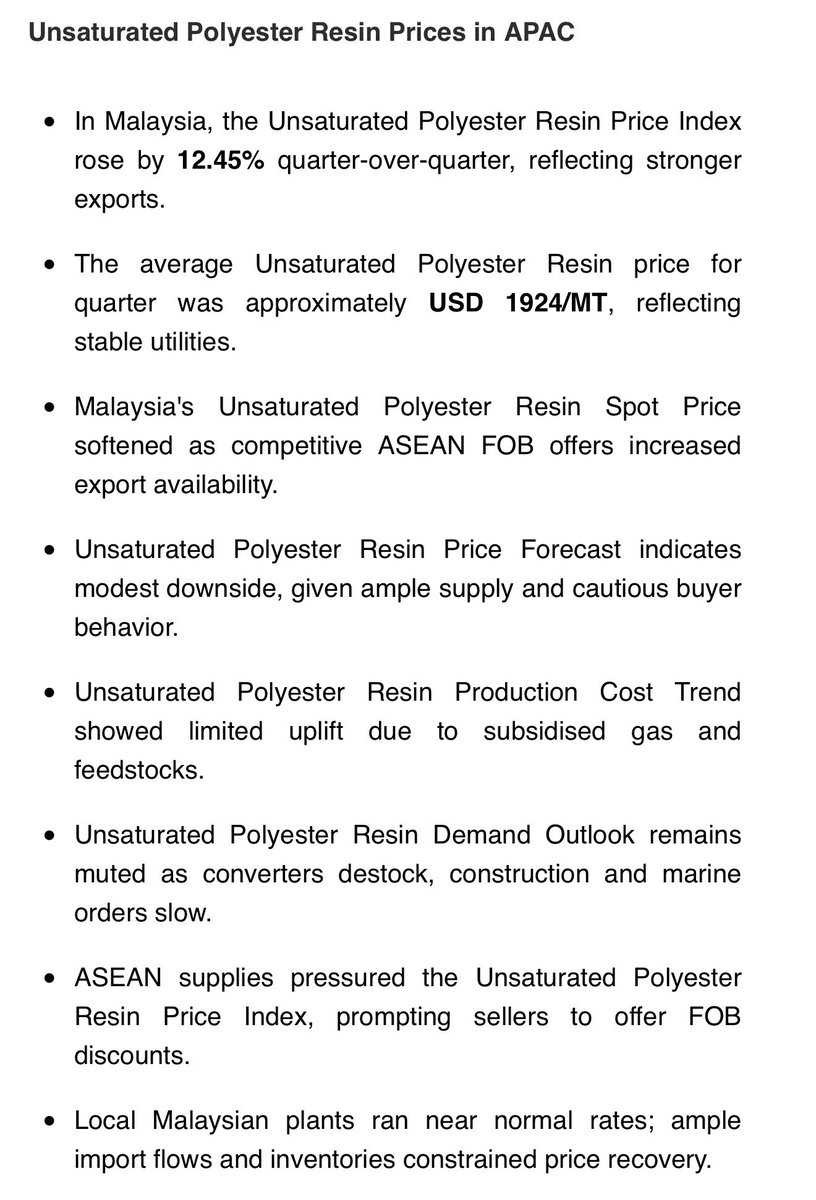vardhiitbhu's tweet photo. AMTECH ESTERS — LISTED TODAY.
Promoter interview notes :-

A specialty chemicals player with a serious capacity expansion story. 👀

UPR RESINS: 3X CAPACITY EXPANSION

Current capacity: ~250–275 T/month
New capacity: +400–450 T/month ( operational from September 2026 )

Total new capacity: ~700 T/month

📈 2.8–3X capacity expansion — already built!
Commercial production started in September.

🎨 PIGMENT UNIT
Capacity expected to increase 2.5X in the next 6 months.

💰 Capex funded through internal accruals before IPO.
Revenue contribution from expanded capacity expected in H2.

📊 THE REALIZATION STORY

Resin prices have reportedly surged from ₹110–115/kg to ₹170–200/kg — a 70–80% increase.

With raw-material costs passed through to customers, the key question is how much of the higher realization translates into profitability.

Management has indicated a baseline ~10% net profit margin, with specialized grades offering higher margins.

📺 THE BIGGER VISION

Current capacity: ~275 T/month
September 2026 onwards Capacity : 700 T/month
Long-term target: 3,000 T/month in 2–3 years.

That’s a potential ~4.3X increase from the expanded capacity.

More capacity.
Higher realizations.
Operating leverage.
Specialty grades.

Found the promoter interview interesting - link in comments 

Not a buy/sell recommendation. DYOR.