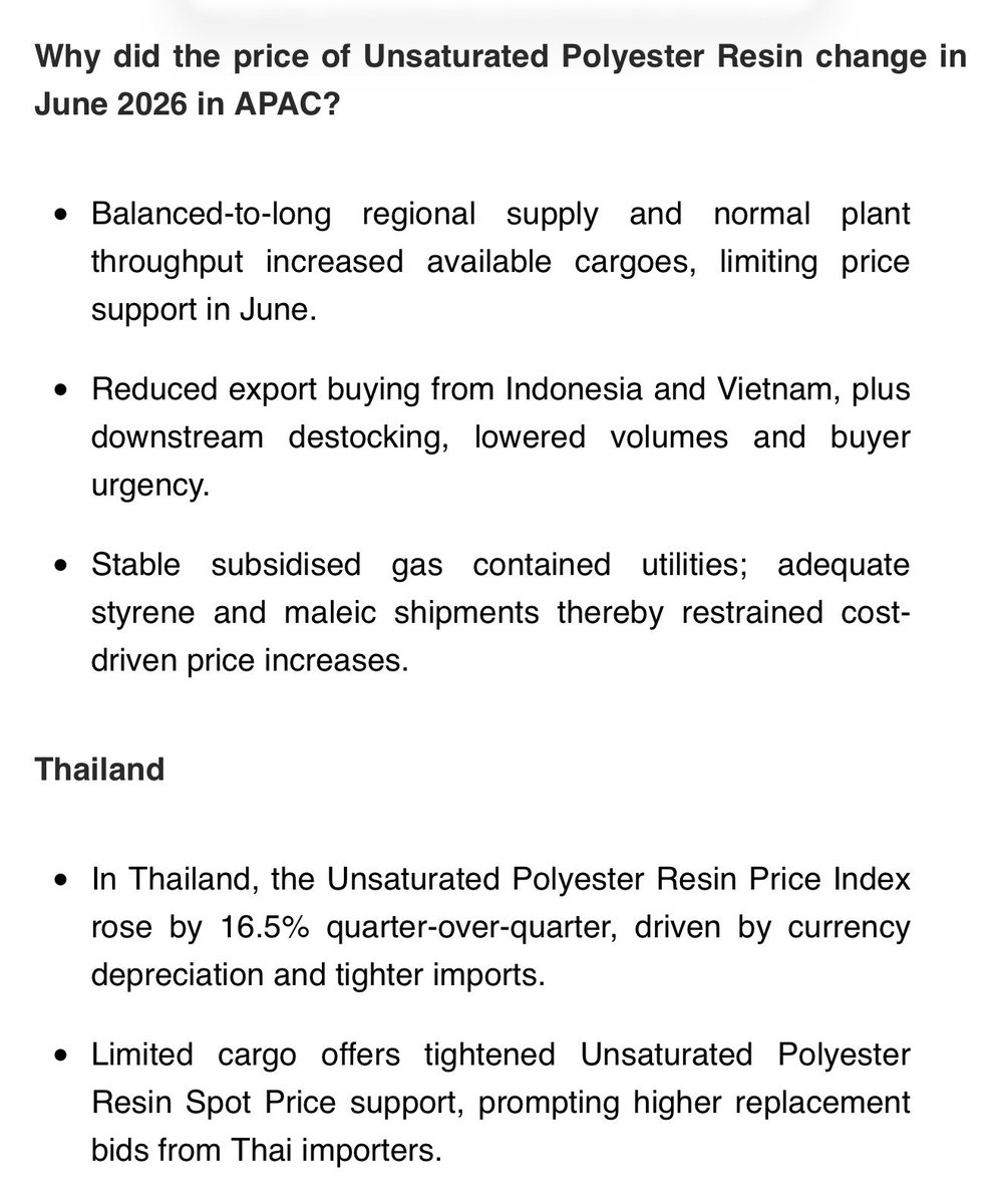 vardhiitbhu's tweet photo. AMTECH ESTERS — LISTED TODAY.
Promoter interview notes :-

A specialty chemicals player with a serious capacity expansion story. 👀

UPR RESINS: 3X CAPACITY EXPANSION

Current capacity: ~250–275 T/month
New capacity: +400–450 T/month ( operational from September 2026 )

Total new capacity: ~700 T/month

📈 2.8–3X capacity expansion — already built!
Commercial production started in September.

🎨 PIGMENT UNIT
Capacity expected to increase 2.5X in the next 6 months.

💰 Capex funded through internal accruals before IPO.
Revenue contribution from expanded capacity expected in H2.

📊 THE REALIZATION STORY

Resin prices have reportedly surged from ₹110–115/kg to ₹170–200/kg — a 70–80% increase.

With raw-material costs passed through to customers, the key question is how much of the higher realization translates into profitability.

Management has indicated a baseline ~10% net profit margin, with specialized grades offering higher margins.

📺 THE BIGGER VISION

Current capacity: ~275 T/month
September 2026 onwards Capacity : 700 T/month
Long-term target: 3,000 T/month in 2–3 years.

That’s a potential ~4.3X increase from the expanded capacity.

More capacity.
Higher realizations.
Operating leverage.
Specialty grades.

Found the promoter interview interesting - link in comments 

Not a buy/sell recommendation. DYOR.