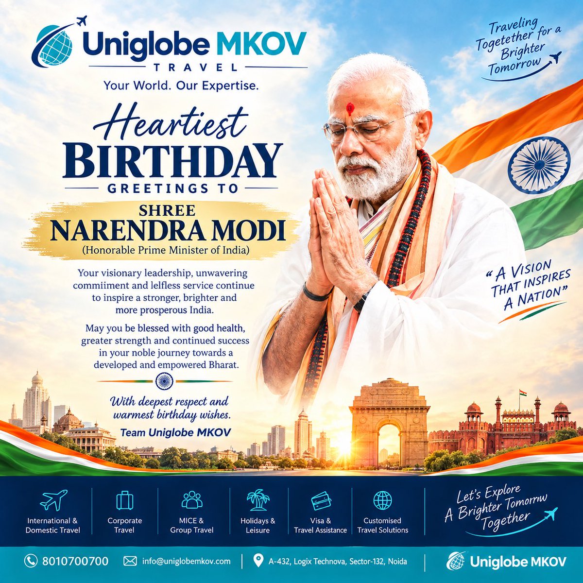 Ravi77687's tweet photo. @narendramodi Heartiest birthday wishes to Hon’ble Prime Minister Shri Narendra Modi Ji. 🇮🇳
May you be blessed with good health, happiness, strength and a long life. Wishing you continued success in your service to the nation. 🙏
Happy Birthday, Modi Ji! 🇮🇳 https://t.co/DT57HMOf66
