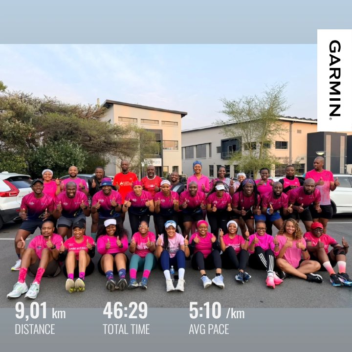 kgampib's tweet photo. Thirstday morning chairlady's run ๐๐พโโ๏ธ #inherhonour #runjozi #challengeyourself #fighting4fitness #waterfallAC https://t.co/yDcTW55OJQ