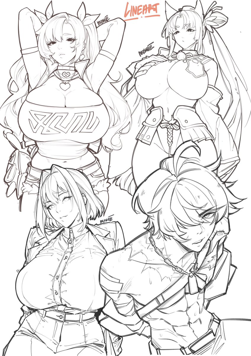 MushMush__'s tweet photo. Lineart and sketches… https://t.co/EEo34gavne