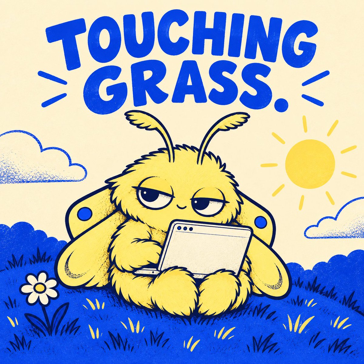 tabmothclub's tweet photo. went outside. brought the laptop. https://t.co/oYesXu25B1