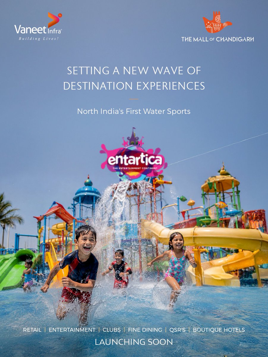 Infra_Vaneet_'s tweet photo. Some destinations follow trends. Others create them.

With North India's First Water Sports, The Mall of Chandigarh is setting a new benchmark for leisure, entertainment, and destination experiences.

Launching Soon https://t.co/xRBZYA2LXh
