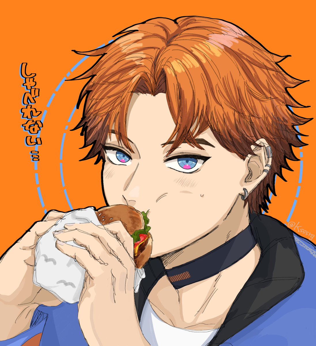 Ksssrg's tweet photo. #きたみ描きたみ 
バーガーの参考画像に飯テロされながら描きました https://t.co/5MJo29VV81
